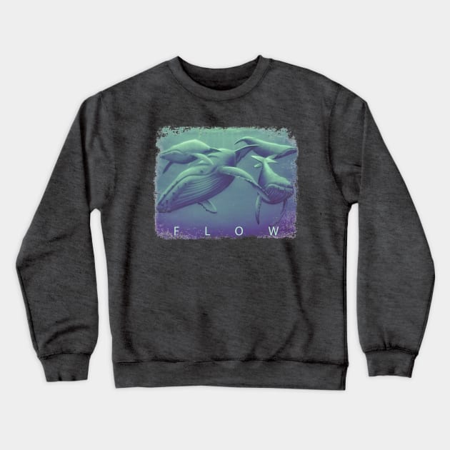 humpback Whales Flow Crewneck Sweatshirt by StephenBibbArt